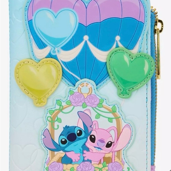 Loungefly Disney Stitch and Angel Hot Air Balloon Backpack & Wallet NWT - Picture 6 of 9